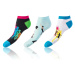 Bellinda CRAZY IN-SHOE SOCKS 3x - Moderné farebné nízke crazy ponožky unisex - modrá - zelená - 