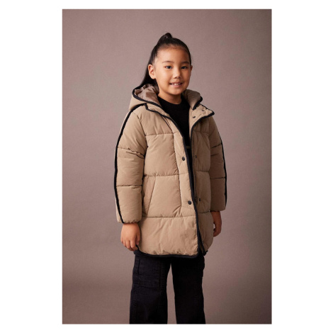 DEFACTO Girl's Water Repellent Hooded Puffer Coat