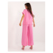 Pink summer set with wide trousers