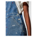 Tommy Jeans Džínsové šaty Denim Embroidery Dungaree DW0DW08644 Modrá Regular Fit