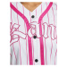 Karl Kani Woven Signature Old English Baseball Women Shirt White/Pink - Dámske - Košeľa Karl Kan