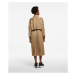 Kabát Karl Lagerfeld Technical Pleated Trench Hnedá