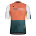 GOBIK Cyklistický dres s krátkym rukávom - ATTITUDE 2.0 - oranžová/biela/zelená