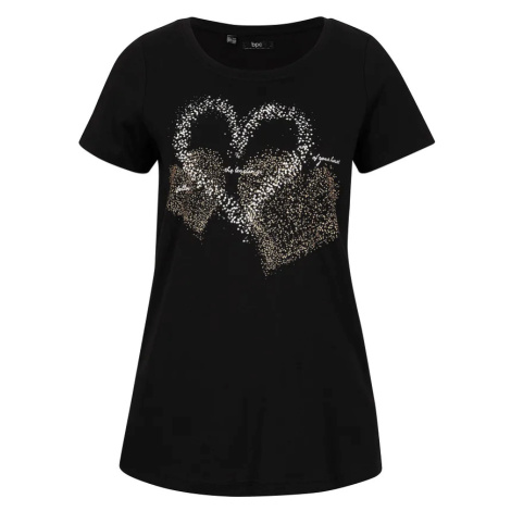 Tričko s potlačou srdca z bio bavlny bonprix