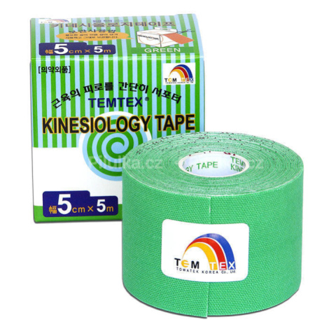 Temtex KINESOLOGY TAPE Tejpovacia páska zelená 5cm x 5m