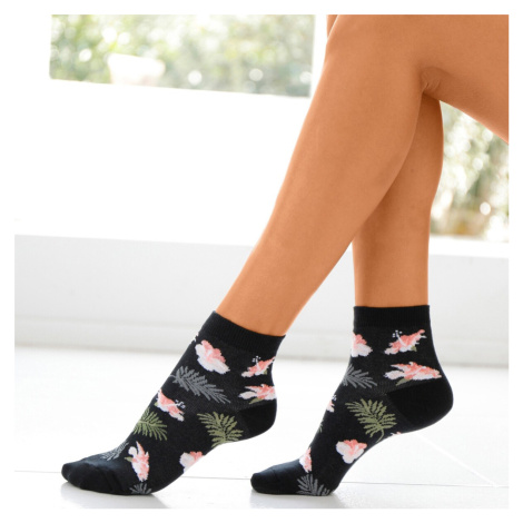 Súprava 4 párov nízkych ponožiek so zladeným tropickým motívom Blancheporte