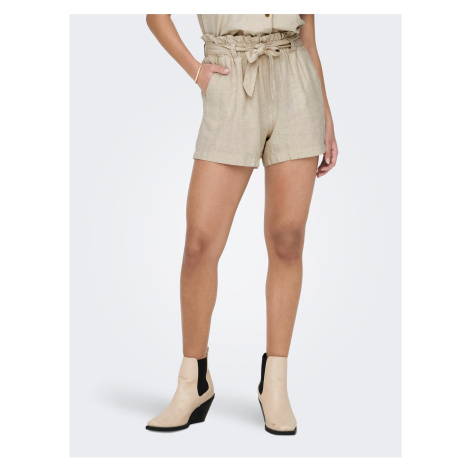 Beige Women's Linen Shorts JDY Say - Women