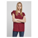 Urban Classics Ladies Organic Extended Shoulder Tee burgundy