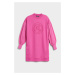 Šaty Karl Lagerfeld Fabric Mix Sweatdress Ružová