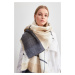 Trendyol Beige Checked Pattern Women's Soft-textured Scarf