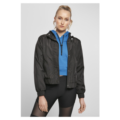 Women's Oversized Glossy Crinkle Nylon Jacket Black Urban Classics