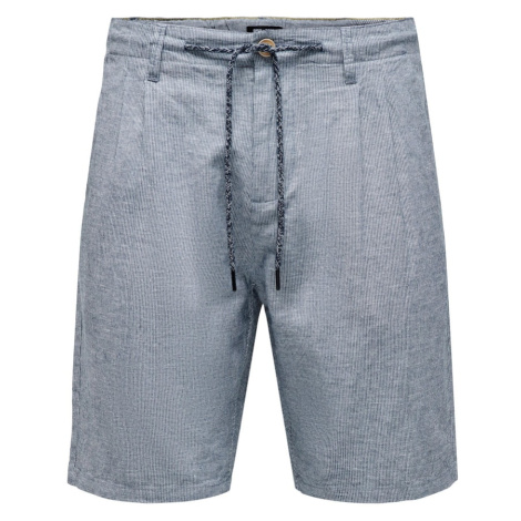 Only & Sons Plisované nohavice 'LEO'  námornícka modrá / prírodná biela
