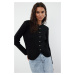 Trendyol Black Crew Neck Knitwear Cardigan