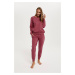 Panama set women's long sleeves, long trousers - raspberry