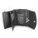 Čierna dámska kožená peňaženka s dvoma poklopami 511-4124-60