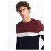 LC Waikiki Crew Neck Long Sleeve Color Block Men's Knitwear Sweater