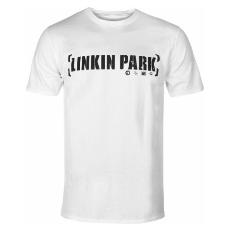 Tričko metal PLASTIC HEAD Linkin Park BRACKET LOGO (WHITE) Čierna