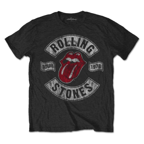 The Rolling Stones Tričko US Tour 1978 Unisex Black