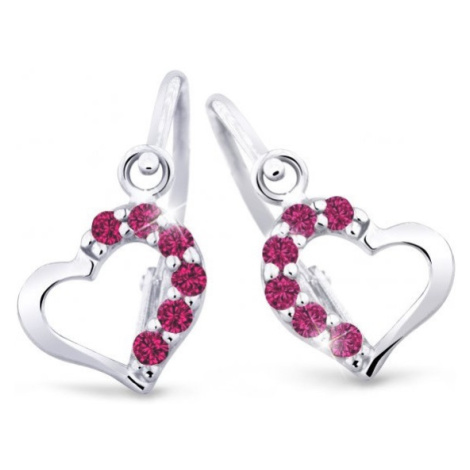 Cutie Jewellery Nežné detské náušnice z bieleho zlata C2757-10-X-2 červená