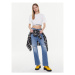 Tommy Jeans Tričko DW0DW15167 Biela Cropped Fit