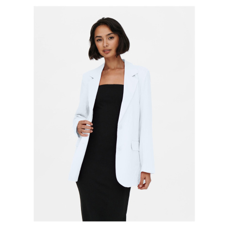 White oversize blazer with linen ONLY Caro - Ladies