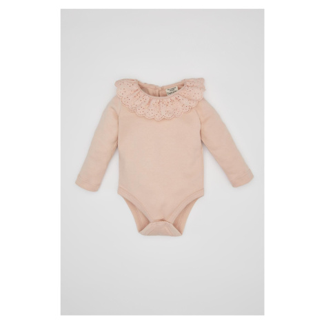 DEFACTO Baby Girl Newborn Long Sleeve Snap Snap Bodysuit