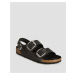 Dámske čierne Sandály Birkenstock Milano Big Buckle Oiled Leather Narrow