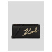 Čierna dámska kožená kabelka KARL LAGERFELD Signature 2.0 Crossbody