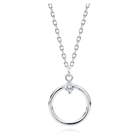 OLIVIE Strieborný náhrdelník KRUH 7515