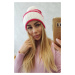 Women's Cap Kinga K297 White + Neon Pink + Dark Pink