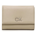 Calvin Klein Veľká dámska peňaženka Re-Lock Trifold Md Pbl K60K610969 Béžová