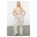 Trendyol Curve Stone Wide Leg/Wide Leg Woven Fabric Trousers