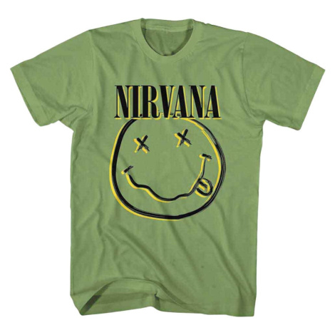 Nirvana Tričko Inverse Smiley Green