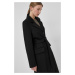 Vlnený kabát Bruuns Bazaar Catarina Novelle čierna farba, prechodný