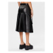 Calvin Klein Kožená sukňa K20K205820 Čierna Regular Fit