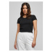 Women's Stretch Jersey Cropped Tee Black