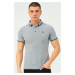 T8586 DEWBERRY MEN'S POLO NECK T-SHIRT-GREY-2