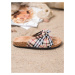BONA FLIP-FLOPS WITH A CHECKERED BOW shades of brown and beige