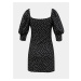 Čierne bodkované šaty Miss Selfridge Petites