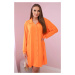 Long shirt with orange viscose