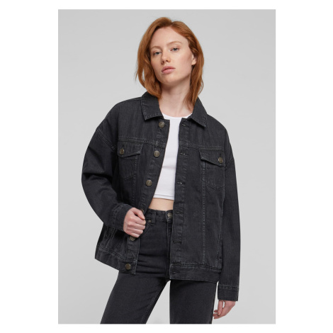 Women's oversized denim jacket from the 90s - black washed Urban Classics