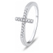 Brilio Silver Blyštivé dámsky prsteň s čírymi zirkónmi RI017W 54 mm
