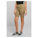 Women's high-waisted khaki shorts with lace insert