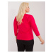 Plus Size Red Round Neckline Blouse