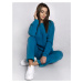 Women's insulated tracksuit, sweatshirt and loose trousers, turquoise