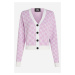 Sveter Karl Lagerfeld Kl Monogram Short Cardigan Kl Monogram Orchid Bouquet