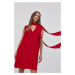 Šaty Victoria Beckham červená farba, mini, oversize