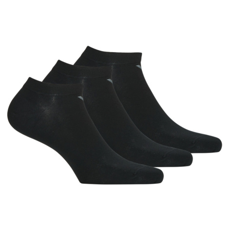 Emporio Armani  CC134-PACK DE 3  Kotníkové ponožky Čierna