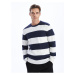 LC Waikiki Crew Neck Long Sleeve Striped Men's Knitwear Sweater