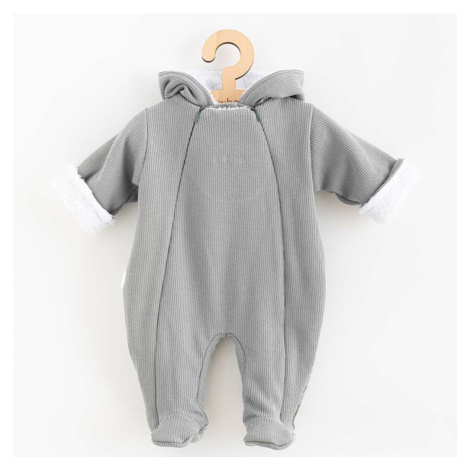 Dojčenská kombinéza s kapucňou New Baby Frosty grey 80 , 20C53770